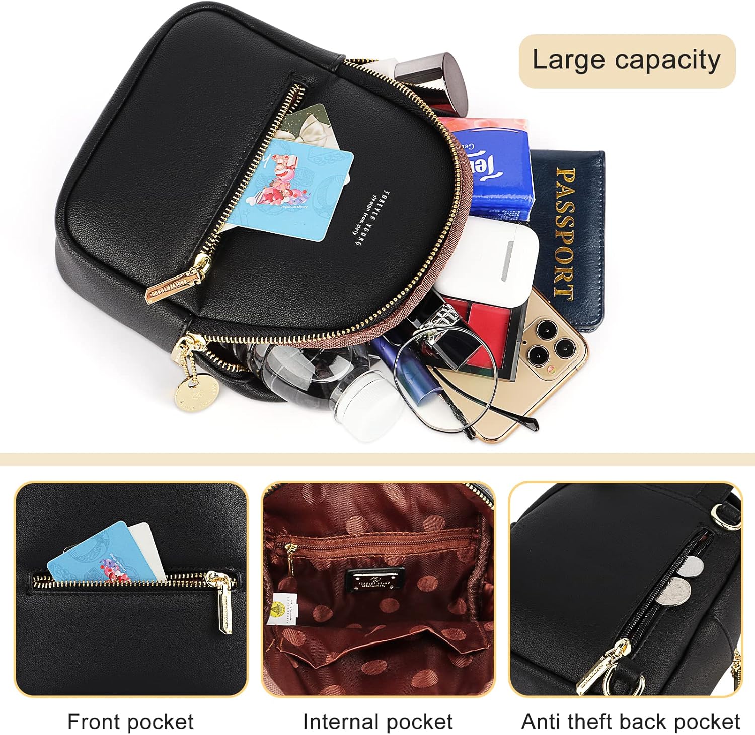 Stylish Women Mini Backpack Purse - Perfect Blend of Fashion and Functionality